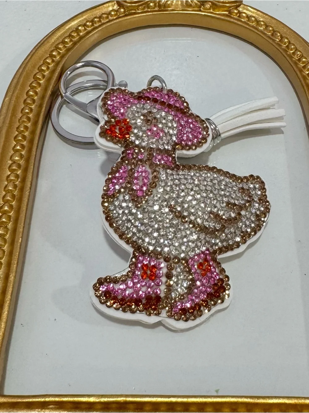 New Crystal Duck Keychain Bag Charm